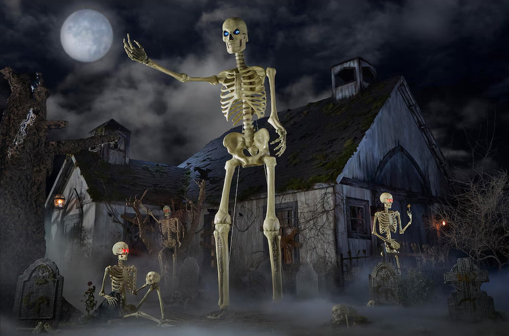 Mysticore™ 12-Ft Giant Animated Skeleton Halloween Decoration