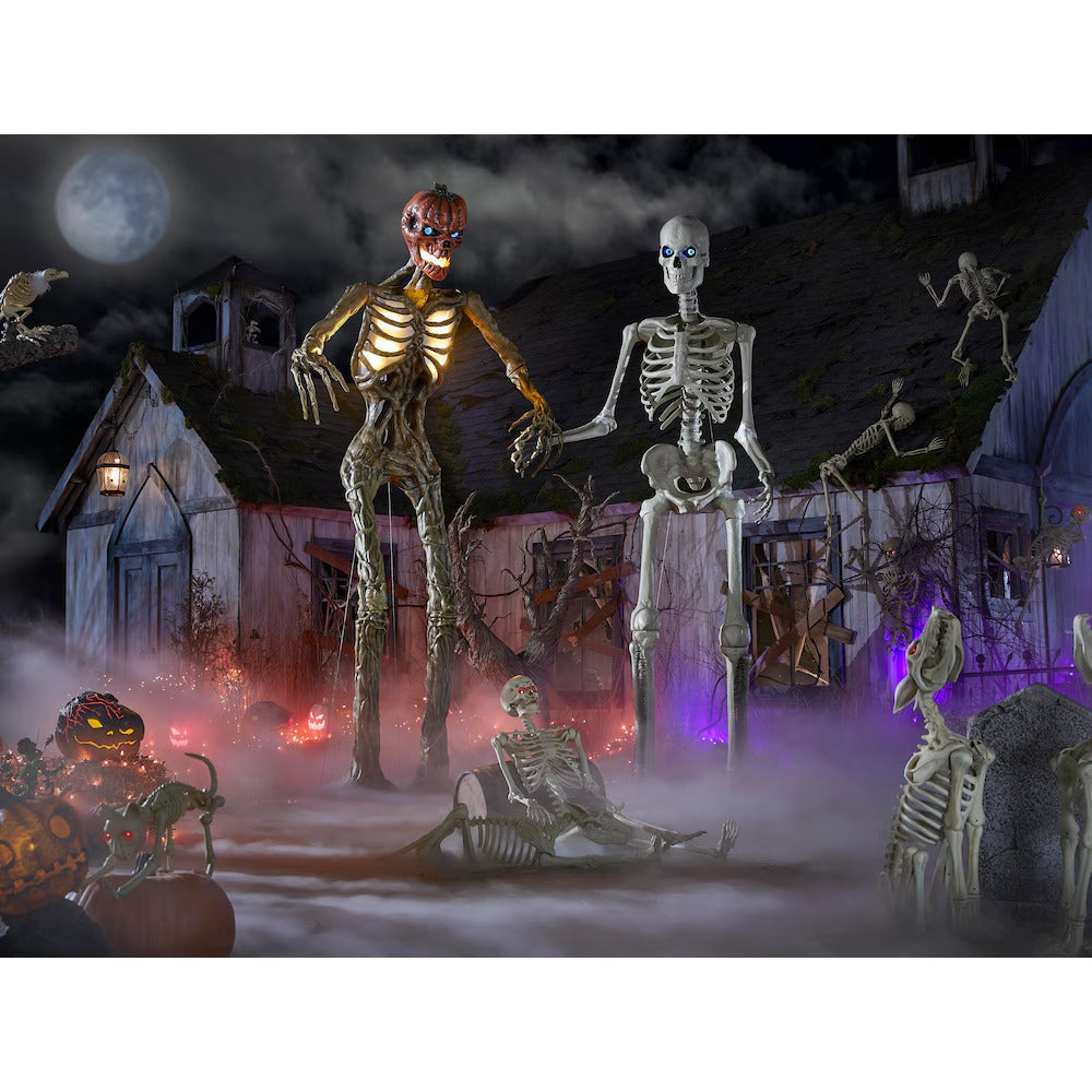 Mysticore™ 12-Ft Giant Animated Skeleton Halloween Decoration